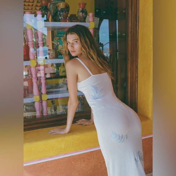 Asta Resort - DELILAH DRESS - BLUE PALM - Picture 5 of 6